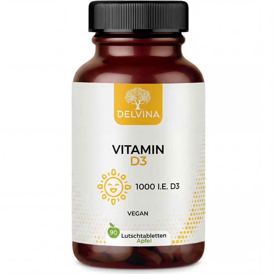 Delvina Vitamin D3 Lutschtabletten Produktbild