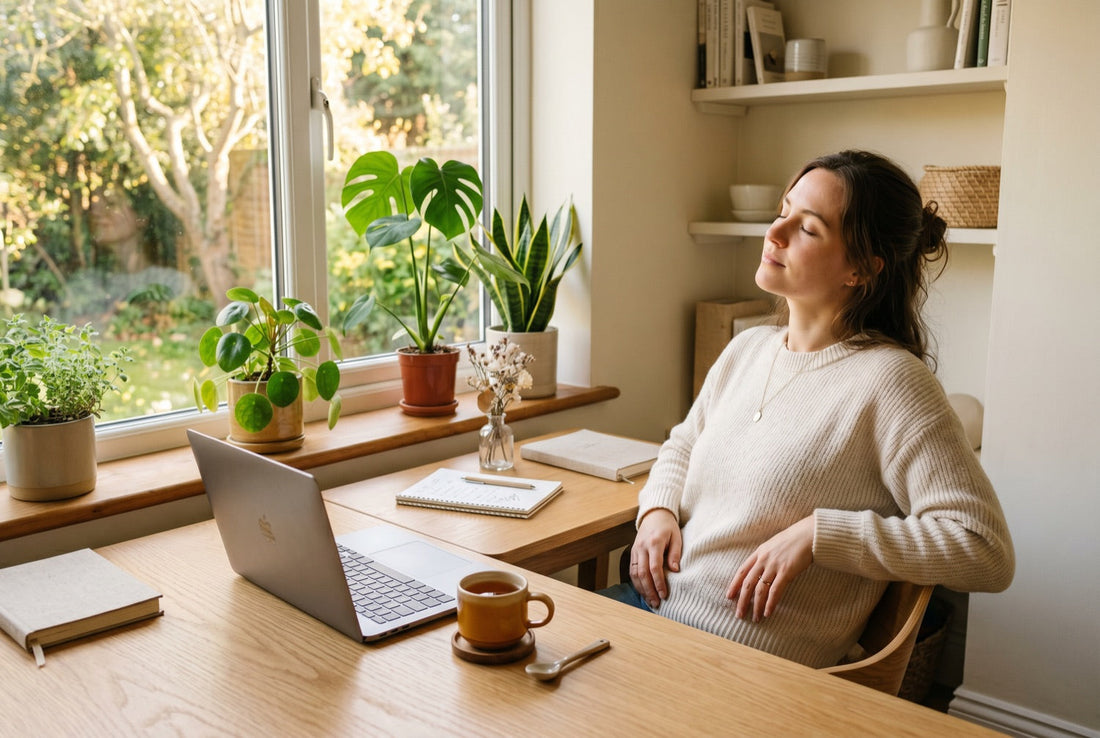 Entspannte Bildschirmpause am Homeoffice-Platz – Augengesundheit